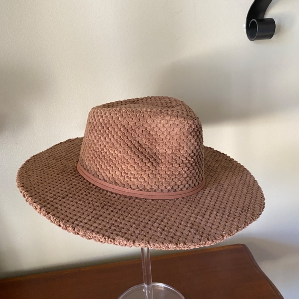 NWT Anthropologie Brown Terry Textured Rancher Hat - Picture 10 of 10